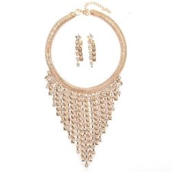 Crystal Tassel Jewelry Set 