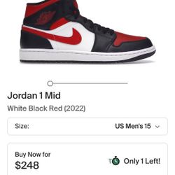 Red Black And White Jordan Ones