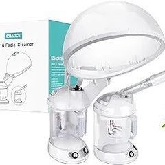 EZBASICS Hair Steamer 2 in 1 Ion Facial Steamer with Extendable Arm Table Top Hair Humidifier