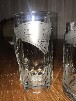 Patriots and rams jumbo mugs