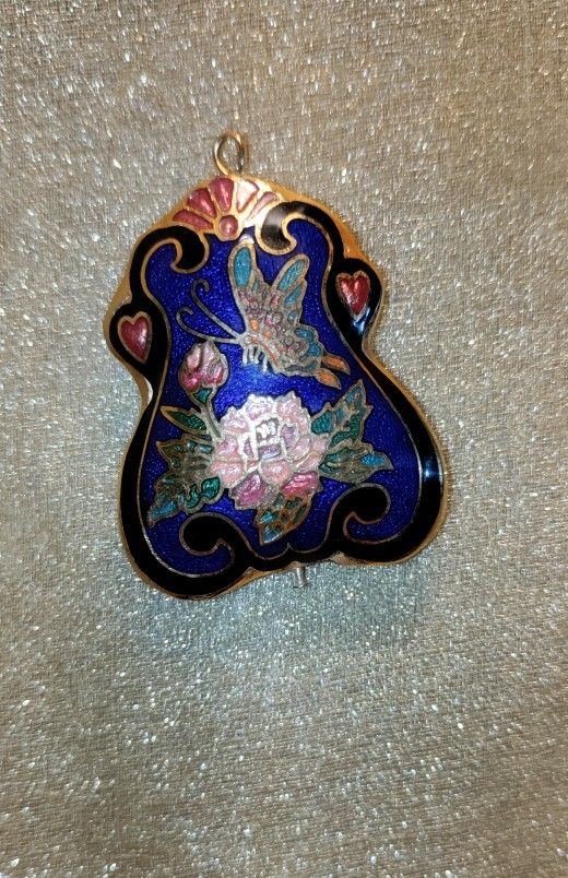Lovely Cloisonne Butterfly Pendant