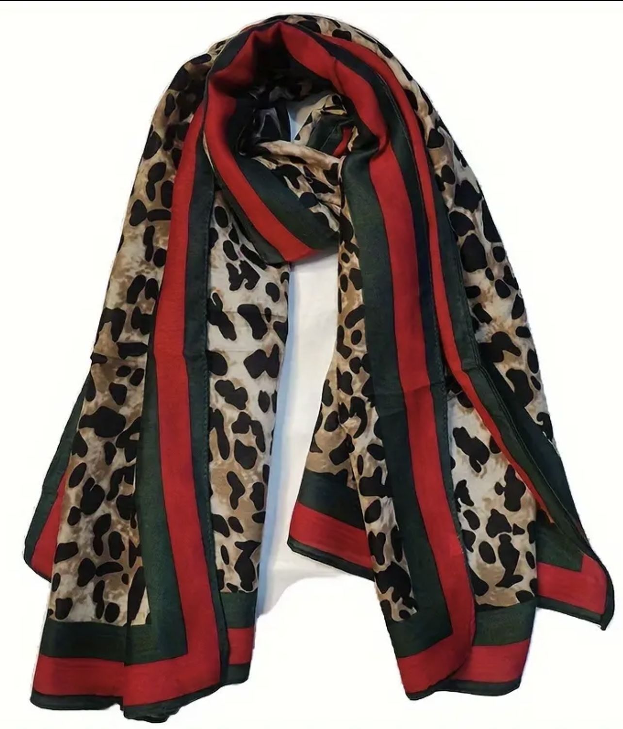 Leopard striped scarf