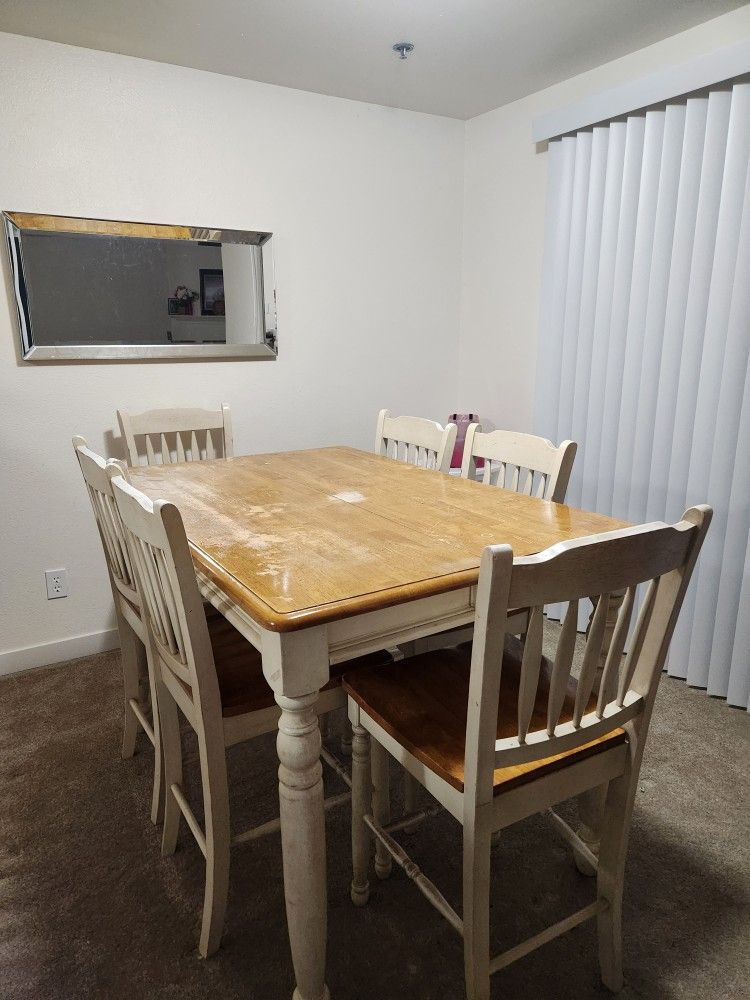 Free, table with 6 chairs