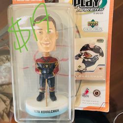 Vintage 2001 Ilya Kovalchuk Atlanta Thrashers Bobblehead With Card