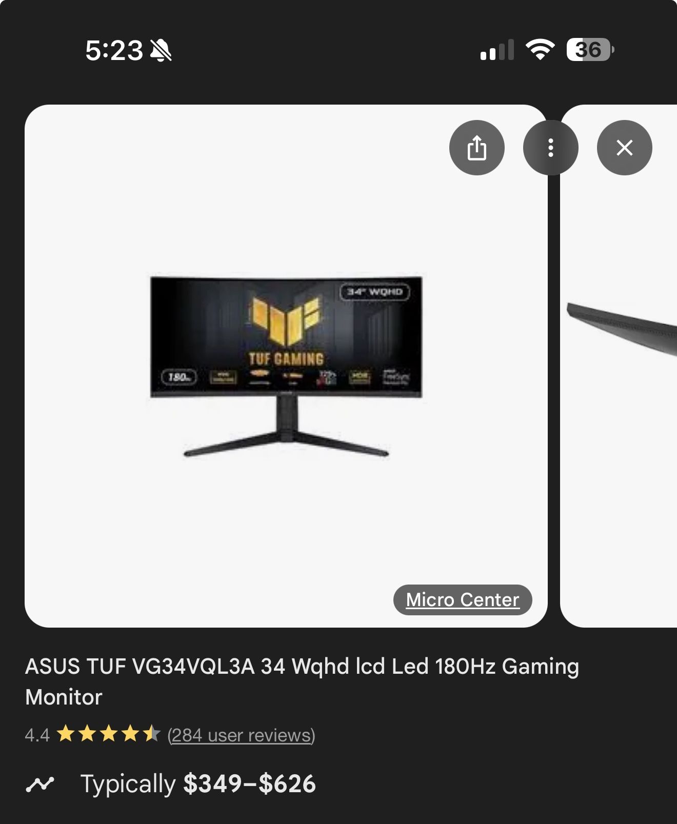 Asus Curved Gaming Monitor