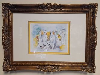 Vintage Framed Original Print By Zule Moskowitz Size 44" x 33" Limited Edition 328 Of 750 $450