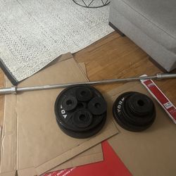 Used York Barbell 300 lb 2” Cast Iron Olympic Weight Plate Set