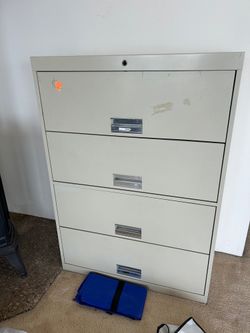 White Metal File Cabinet