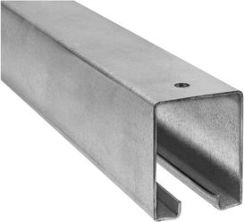National Hardware Stanley N105-(contact info removed) Plain Box Rail in Galvanized Steel, 8’ and hanger kit