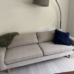 West Elm 82” Grey Couch 