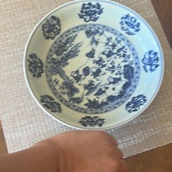 Antique China Ming Dystyne Plate