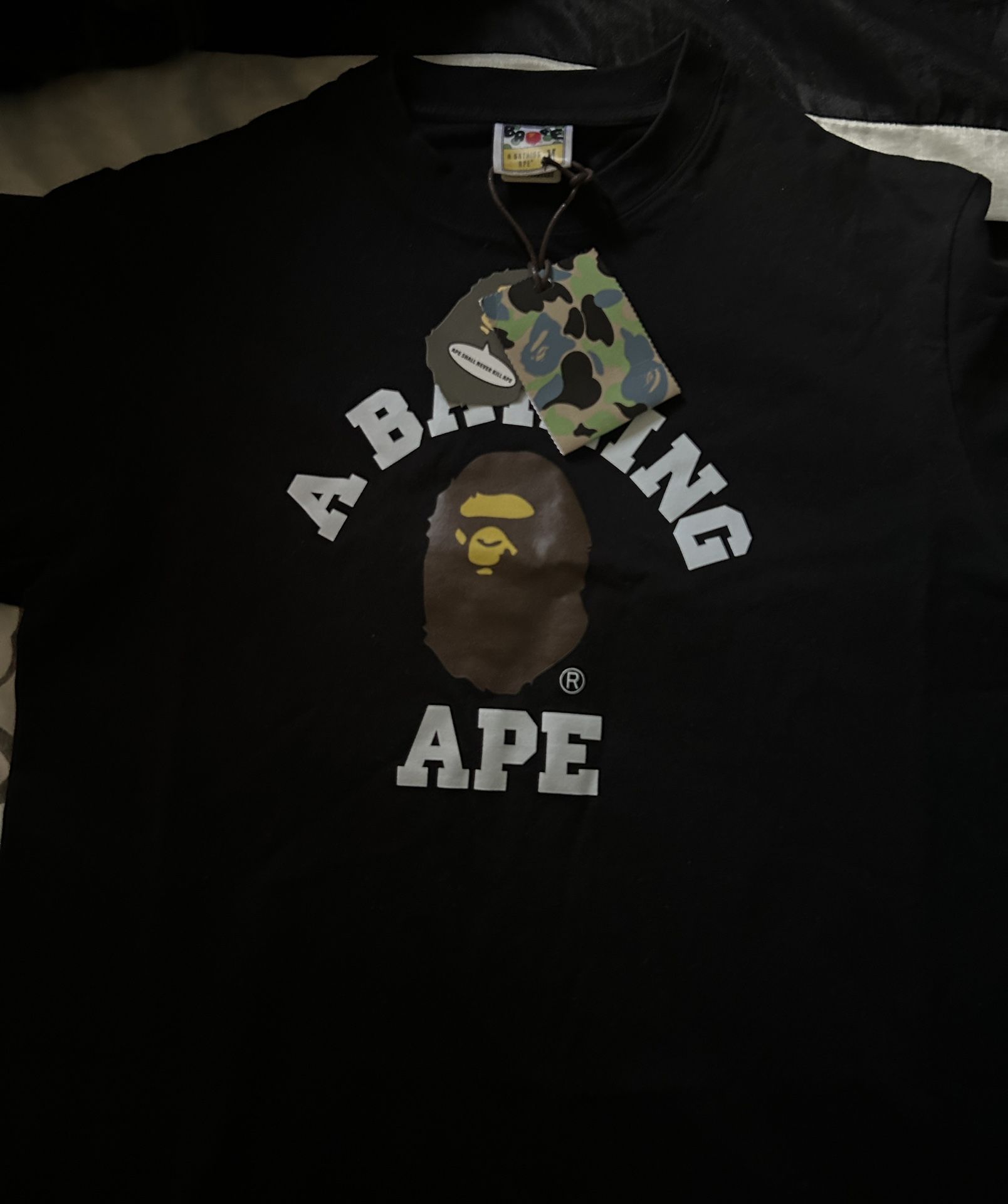 Black Bape College Tee