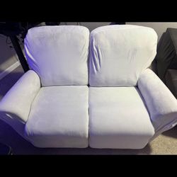 White 2 Seater Recliner - Price Negotiable