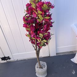 Artificial Bougainvillea Plant Pink Flowers 48in
