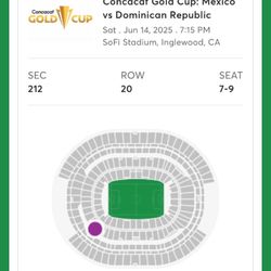 3 Tickets Mexico Vs Dominican Republic Saturday June 14