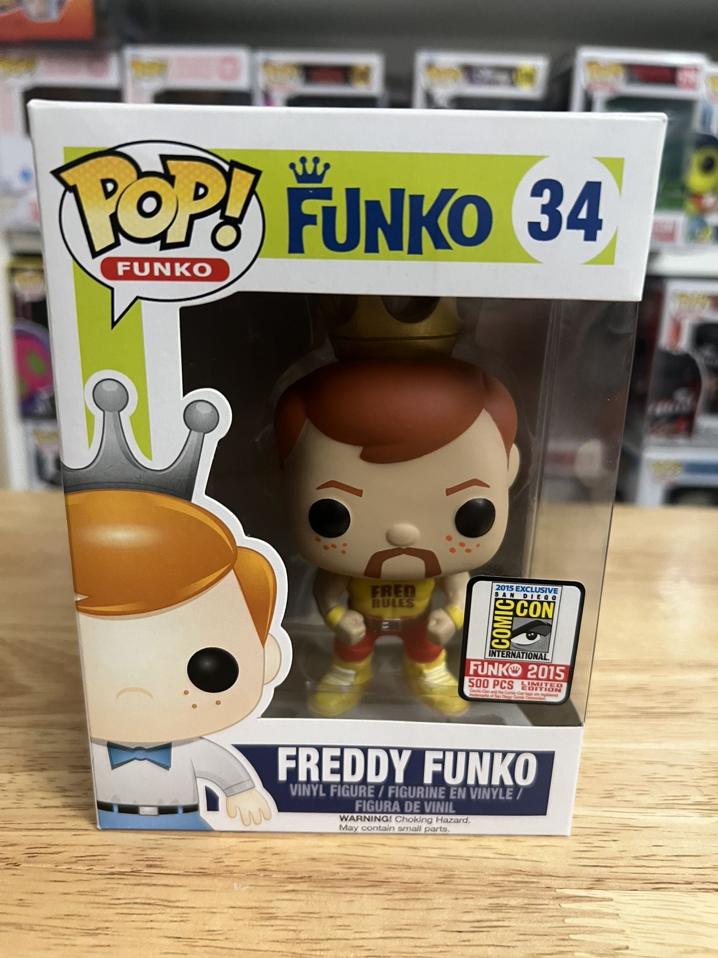 ONLY 500 PIECES VAULTED SDCC STICKER Freddy Funko as Hulk Hogan Pop #34 WWE