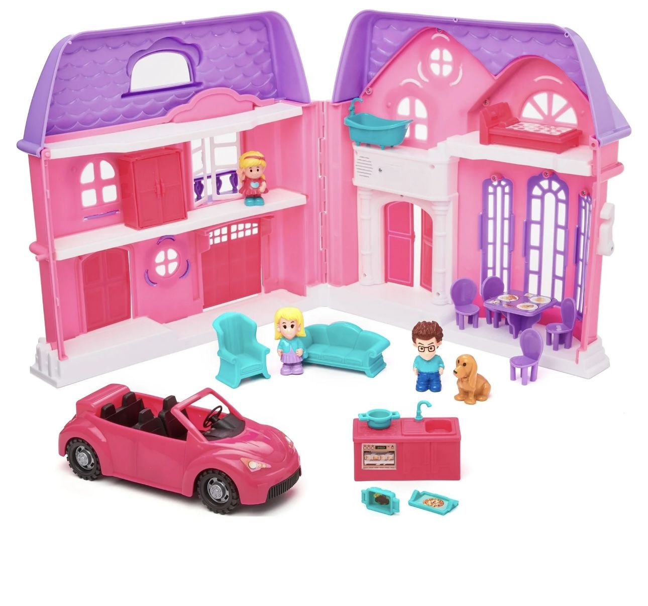 Kid Connection Folding Dollhouse with Car