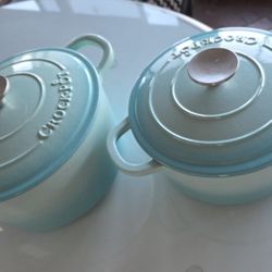 Crock Pot Ceramic Pot Set Aqua Blue 