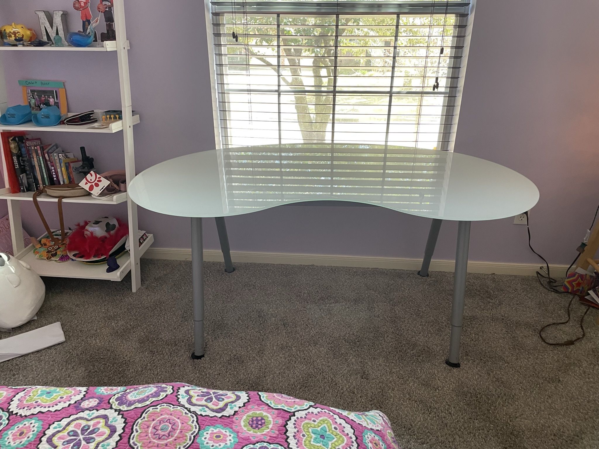 Ikea Galant (kidney Shaped) glass Top Desks 