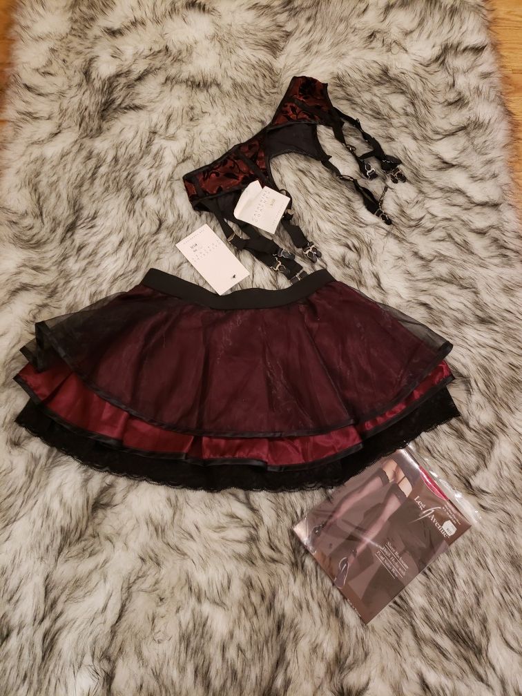 Catherine Coatney garter belt and stockings