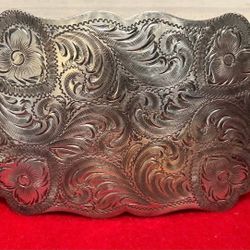 Sterling Silver Belt Buckle “Sterling Silver OVERLAY”  $80