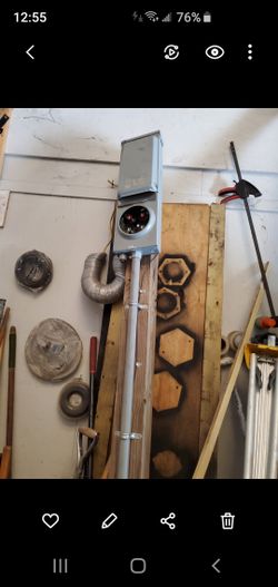 Temporary post for electricity of New construction