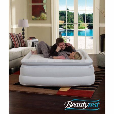 Simmons Beautyrest Memory Aire 18" Raised Queen Air Bed Mattress with Built-in Pump