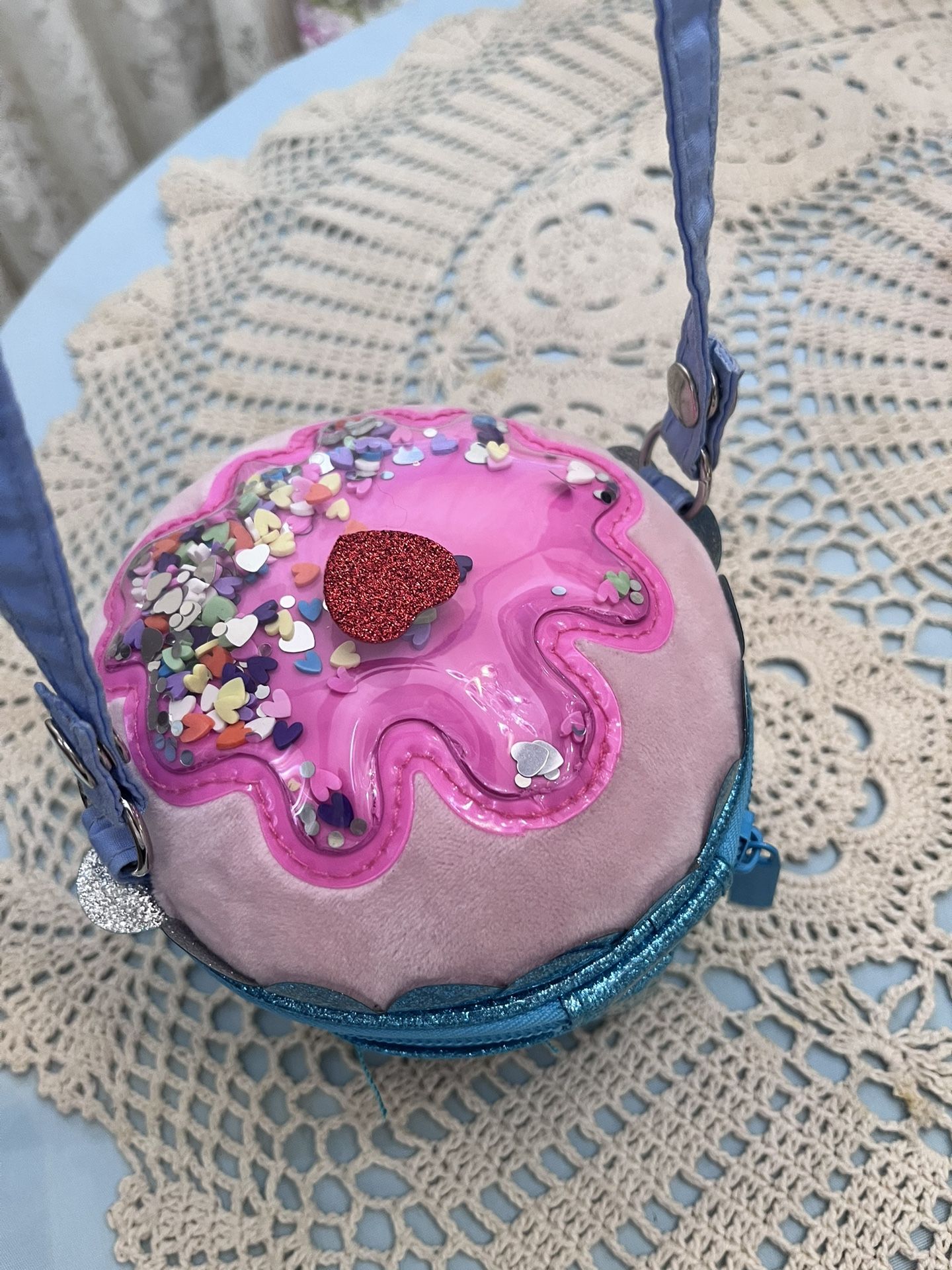 Girls Crossbody Glitter Cupcake Purse