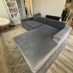 grey sectional couch 