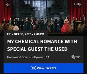 My Chemical Romance & The Used Friday 10/30