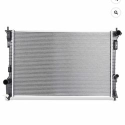 New in box DNA Motoring 2334 Aluminum 28" Core Radiator for 1(contact info removed) Chevy Silverado GMC Sierra Automatic