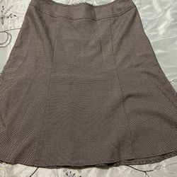 Kim Rogers Size 16 A Line Black Houndstooth Skirt