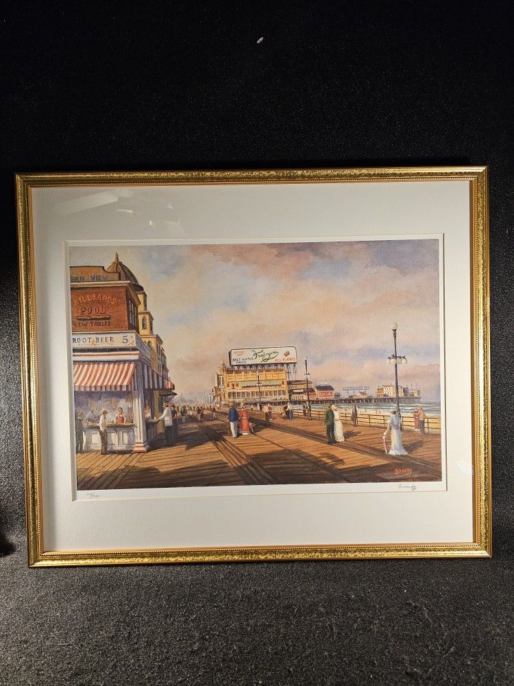 The Steeplechase Pier by Charles Brandy Bradenburg Signed/Numbered 176/700 Limited Edition W/COA