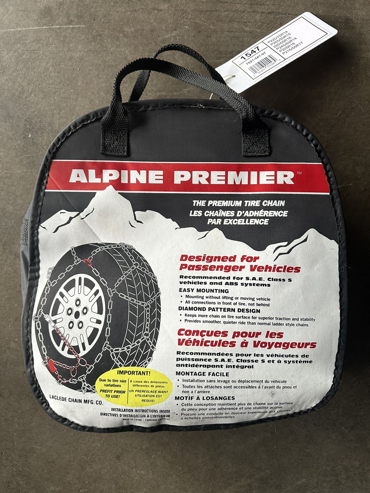 Laclede Alpine Premier Snow Tire Chains - 1547