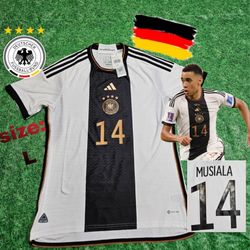 Adidas Germany 2022/2023 Jamal Musiala #14 Authentic Home Jersey 