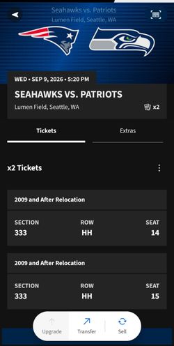 Seahawks ticket