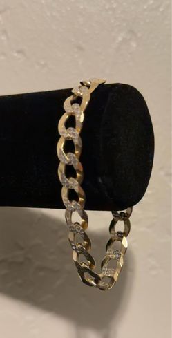 14K Diamond Cut Curb Link Bracelet