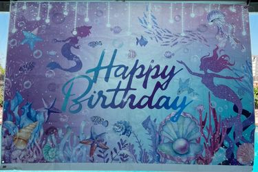 Mermaid Happy Birthday Sign