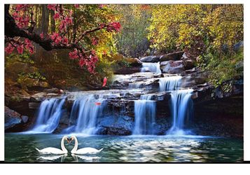 Brand New Amazing Waterfall Printed Canvas For Home Decor