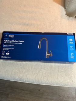 New Project Source Tucker Matte Black Kitchen Faucet