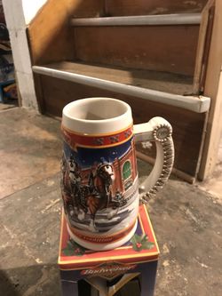 1999 Budweiser holiday beer stein