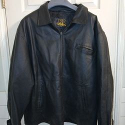 BLACK  LEATHER  XL JACKET .