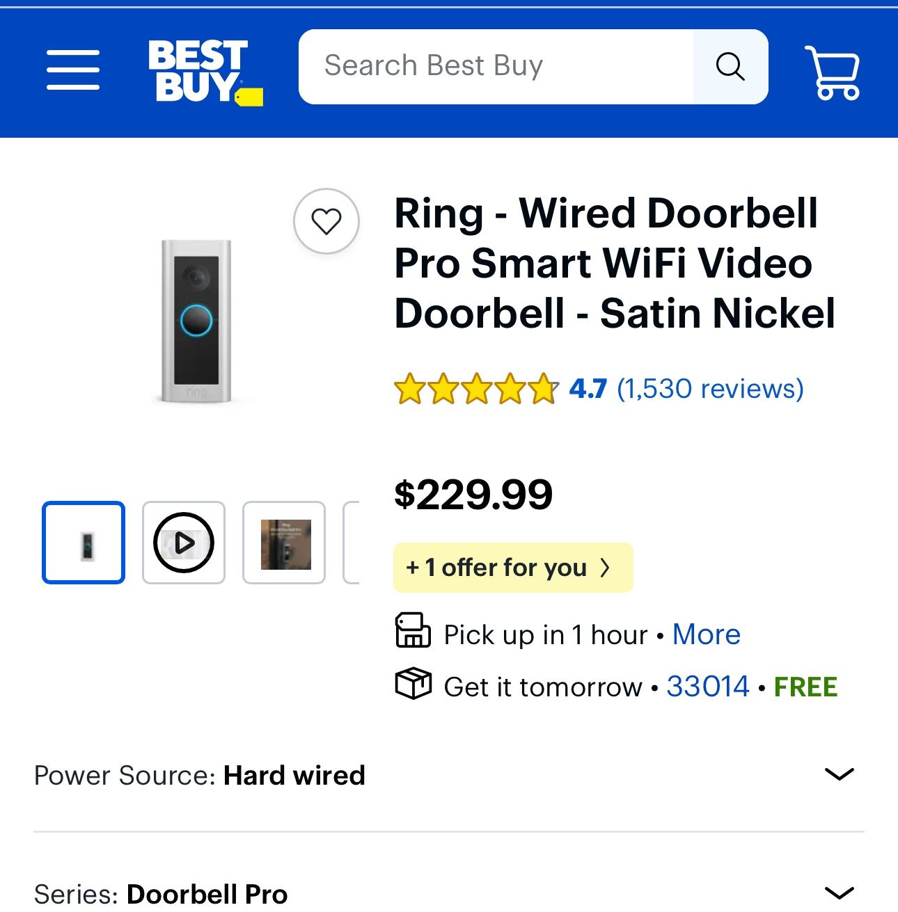 Brand New Ring Doorbell Pro
