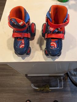 Kids’ Adjustable Roller Skates – Red & Blue