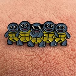 squirtle squad enamel pin brooch      (shipping only )
