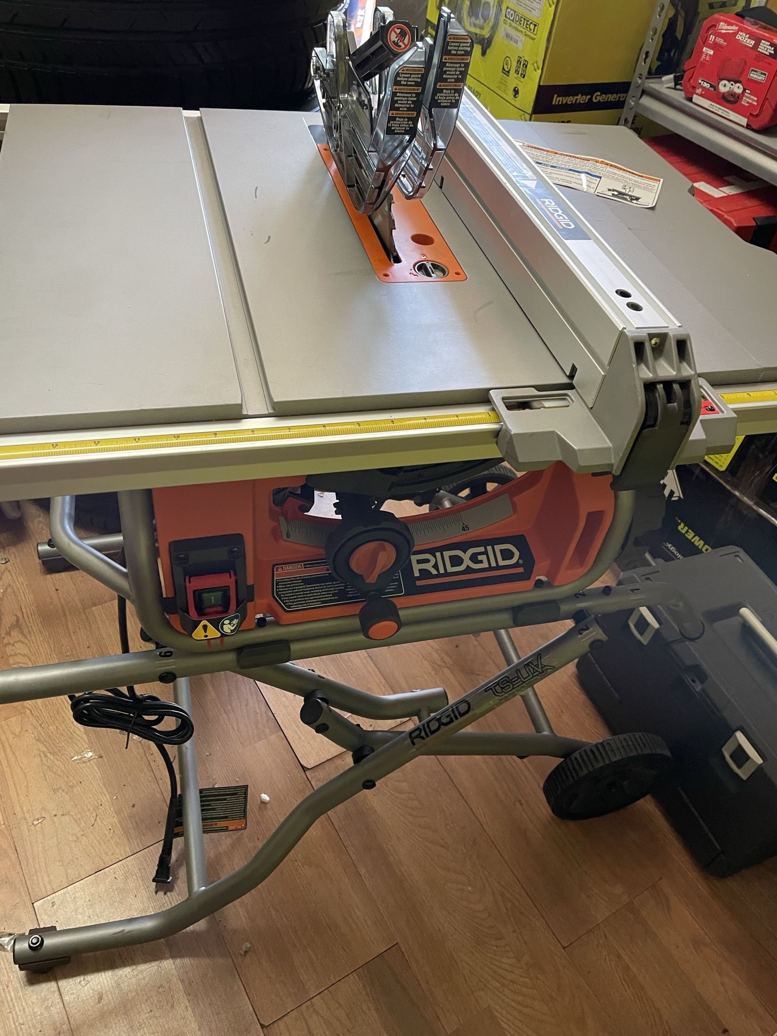 RIDGID 15 Amp 10 in. Portable Corded Pro Jobsite Table Saw with Stand
