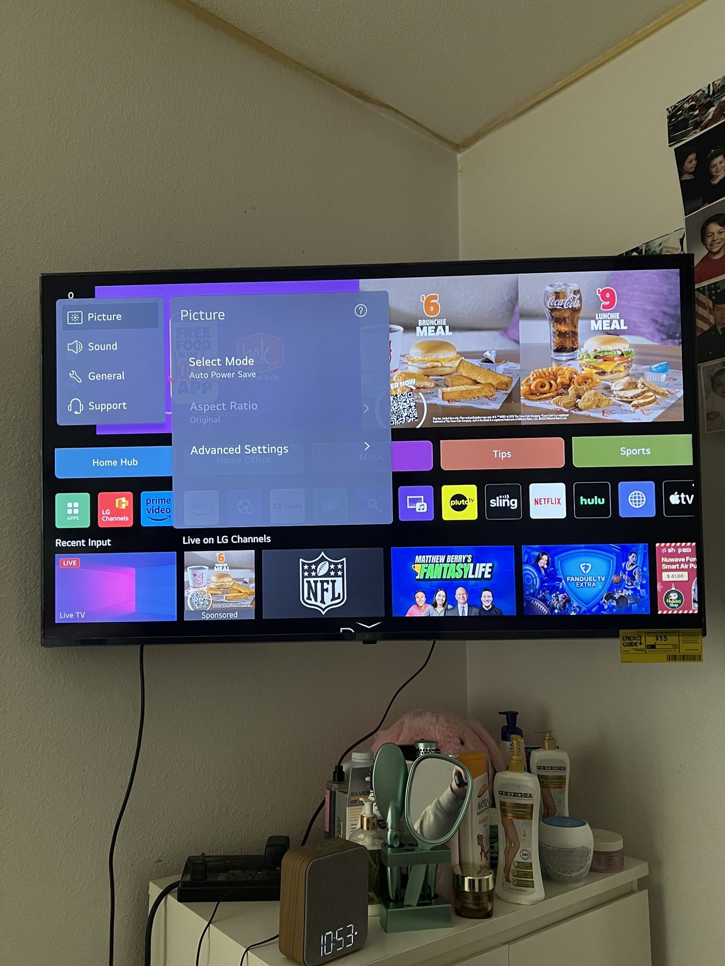 50” 4K Ultra HD Thin Smart LED TV.