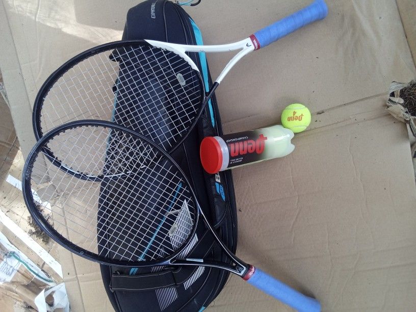 2 Head Speed Pro 300 Series Tennis Racquets And Babola Carry Bag