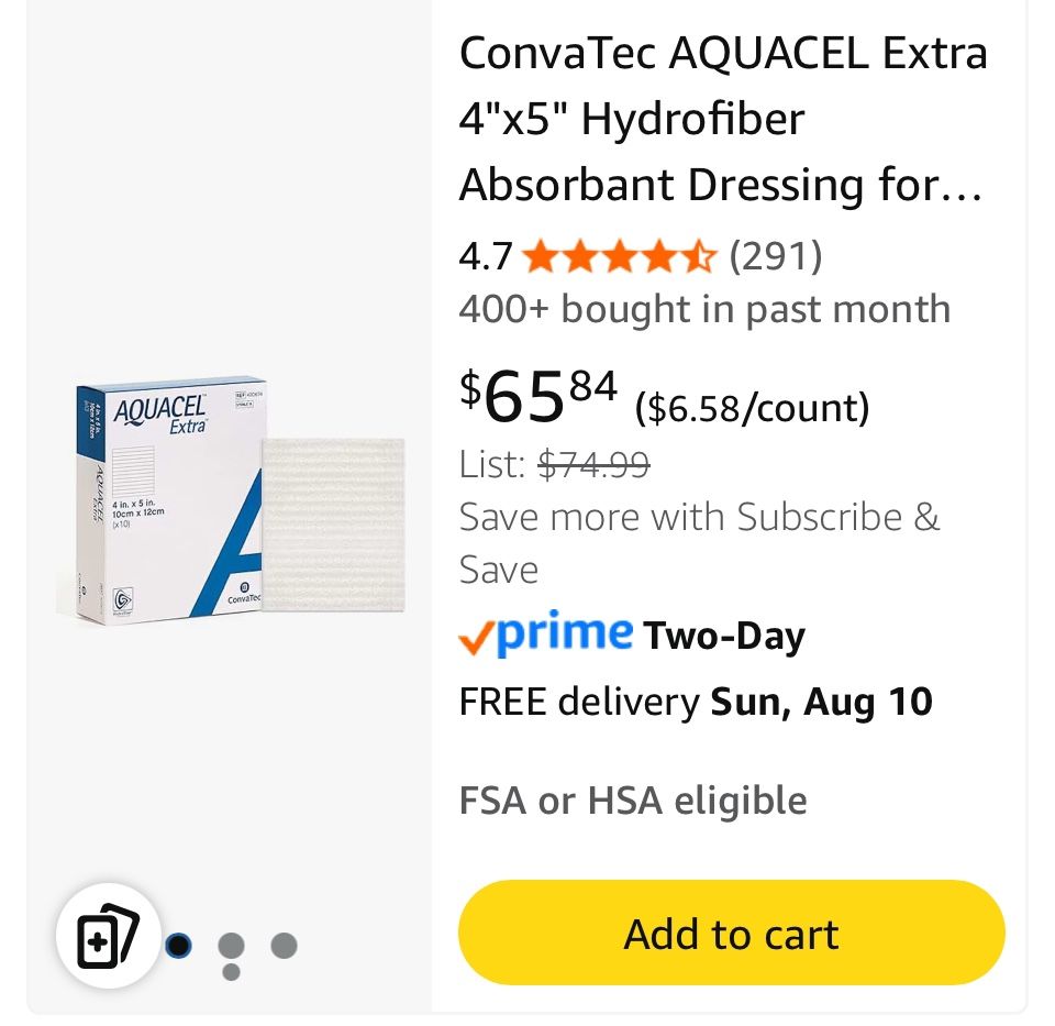 Aquacel Dressing For Wound Care 