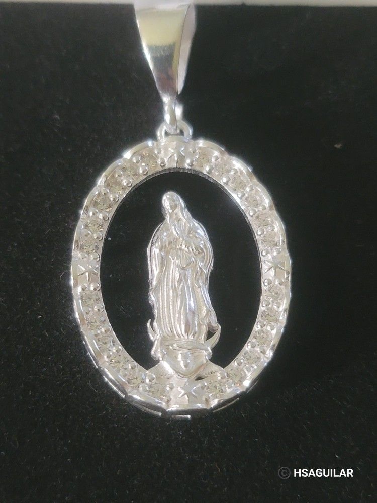 Sterling Silver Virgencita Pendant
